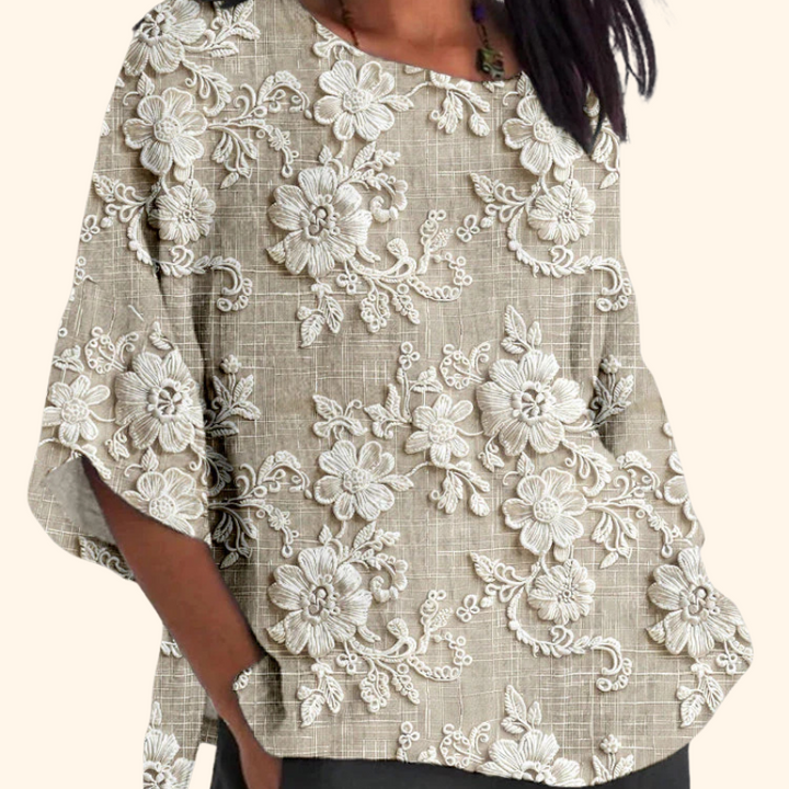 Ava - Vintage print top