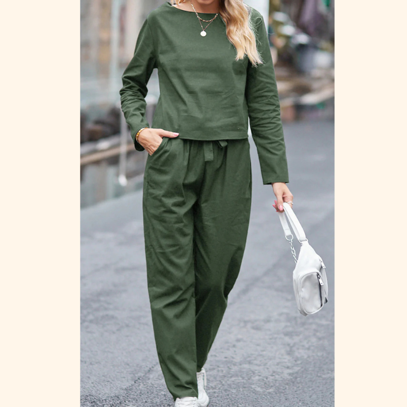 Jane - 100% Cotton Linen 2 Piece Set