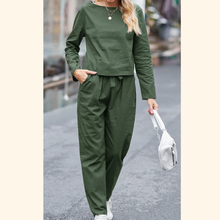 Jane - 100% Cotton Linen 2 Piece Set
