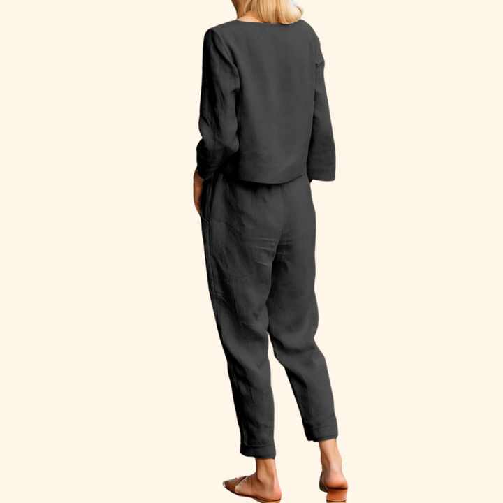 Jane - 100% Cotton Linen 2 Piece Set