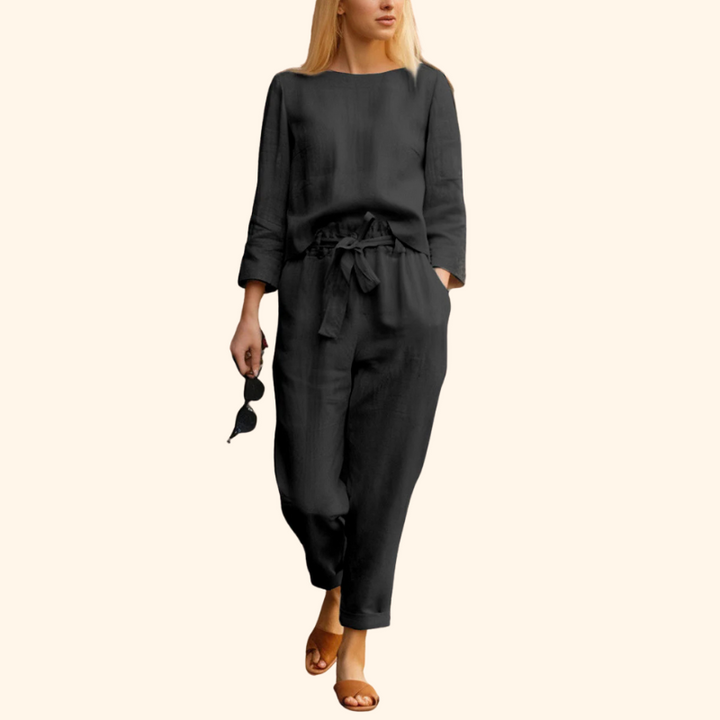 Jane - 100% Cotton Linen 2 Piece Set