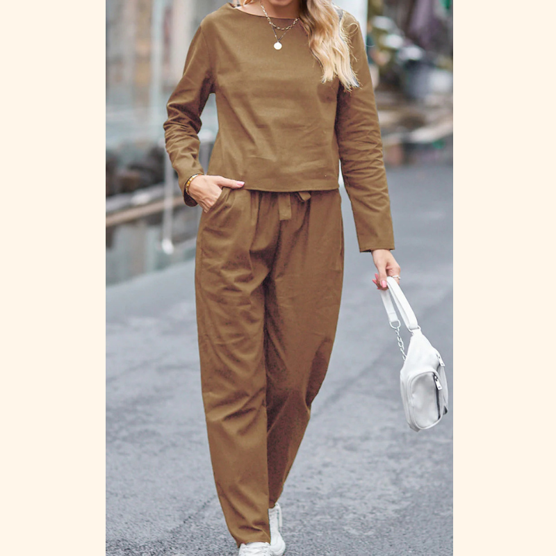 Jane - 100% Cotton Linen 2 Piece Set