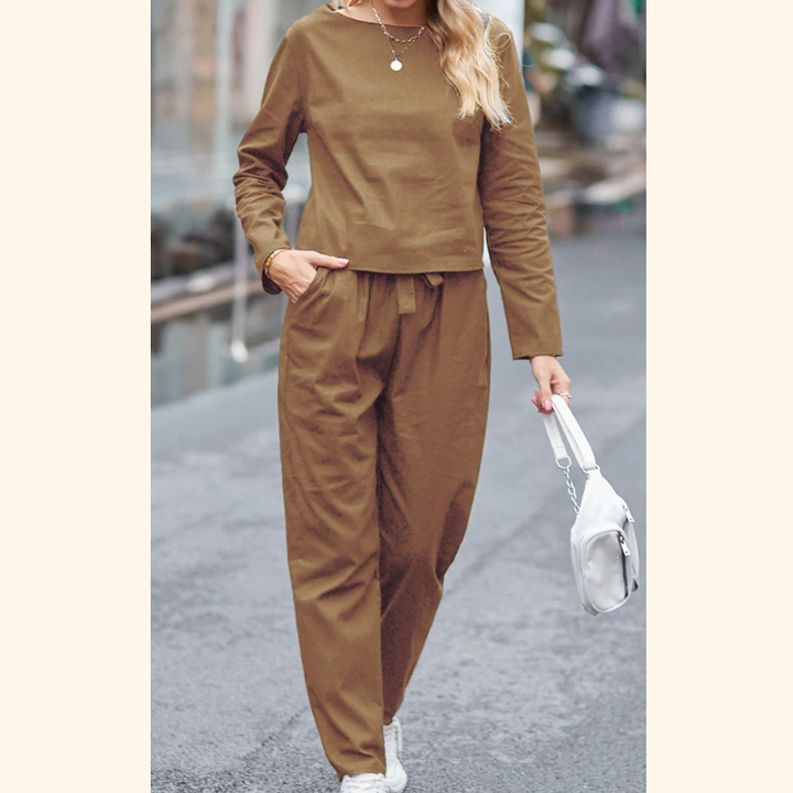 Jane - 100% Cotton Linen 2 Piece Set