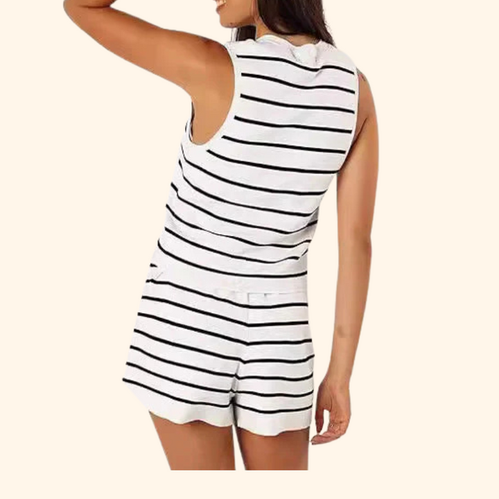 Lucy - Striped cardigan set