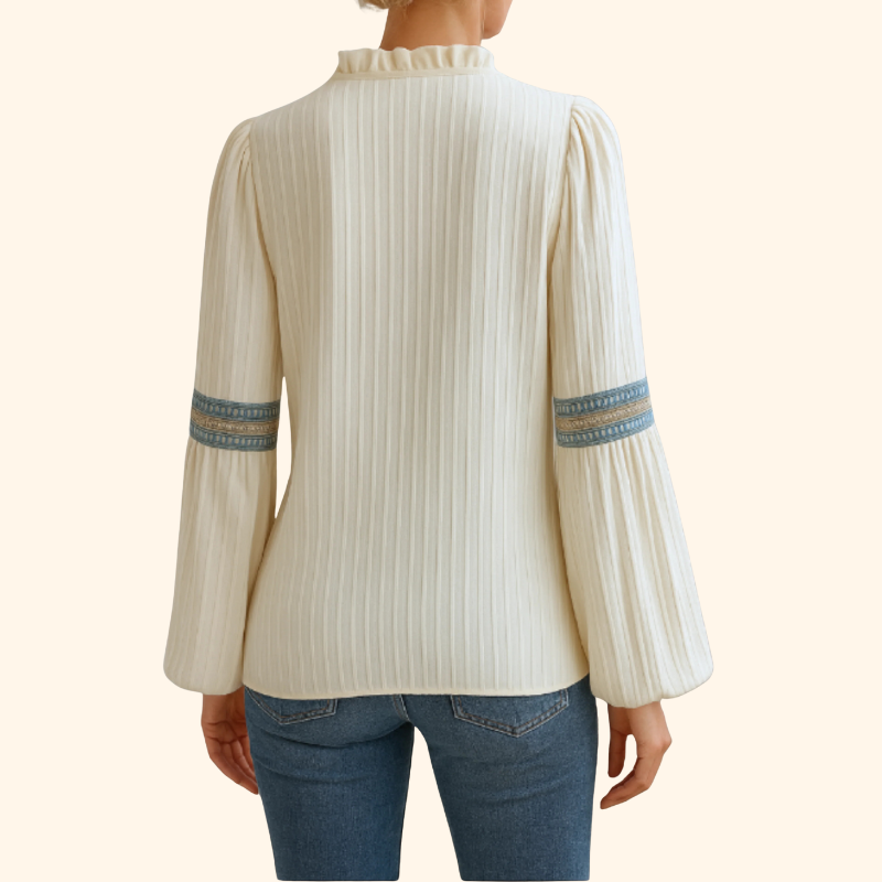 Josie - Vintage V-Neck Blouse