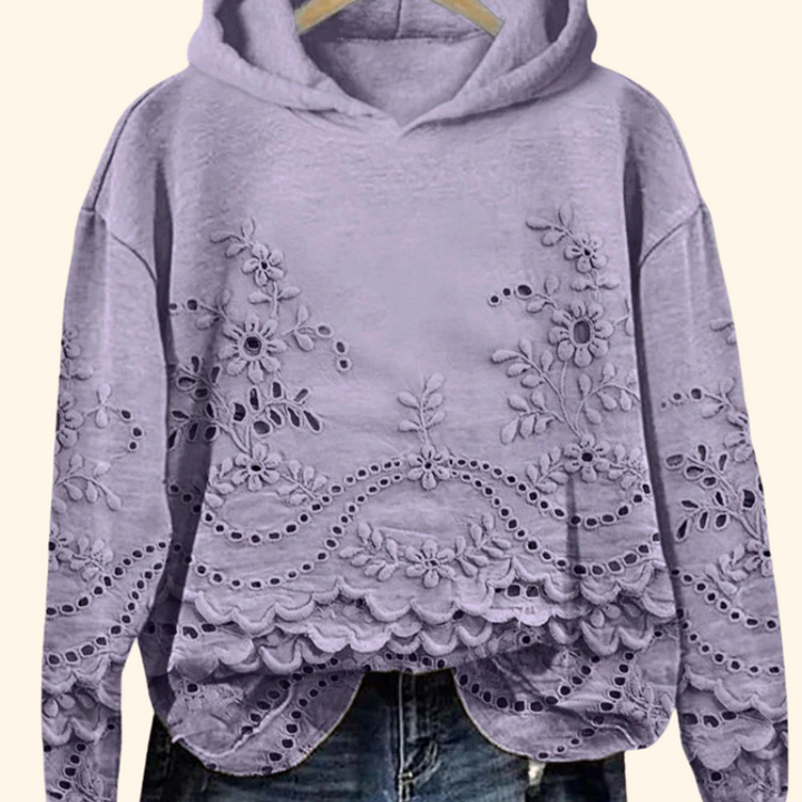 Adelyne - Hoodie with vintage print