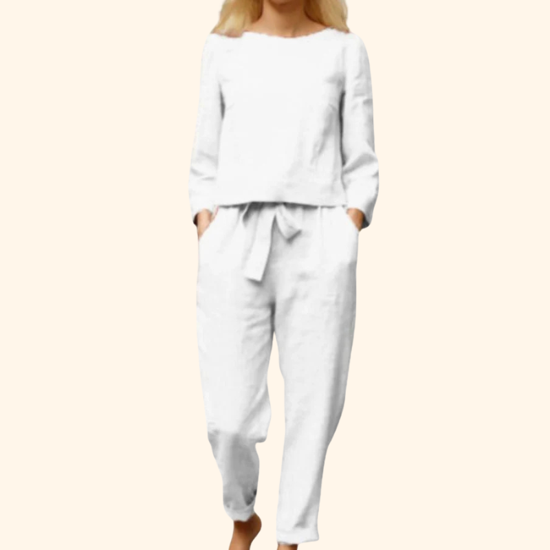 Jane - 100% Cotton Linen 2 Piece Set