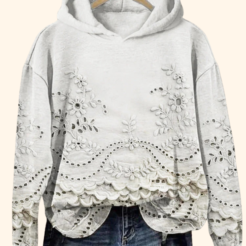 Adelyne - Hoodie with vintage print