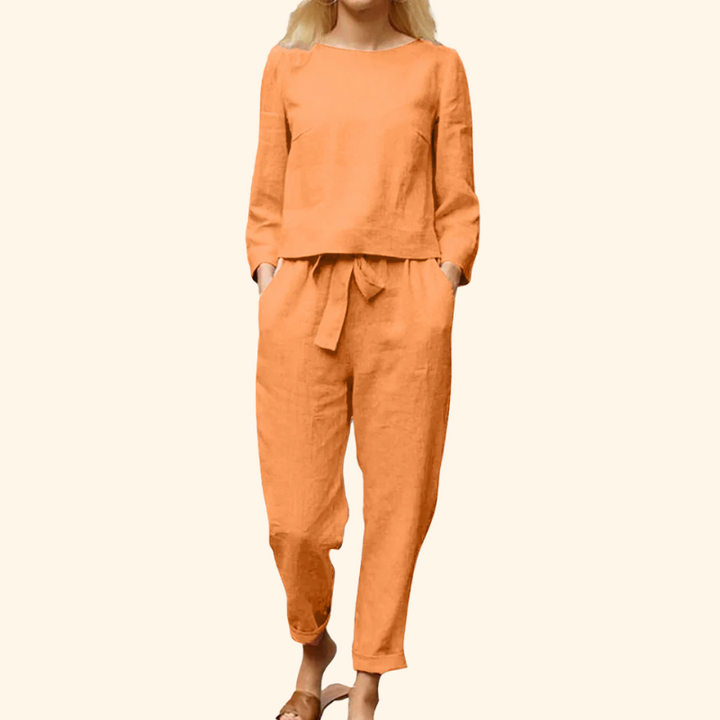 Jane - 100% Cotton Linen 2 Piece Set