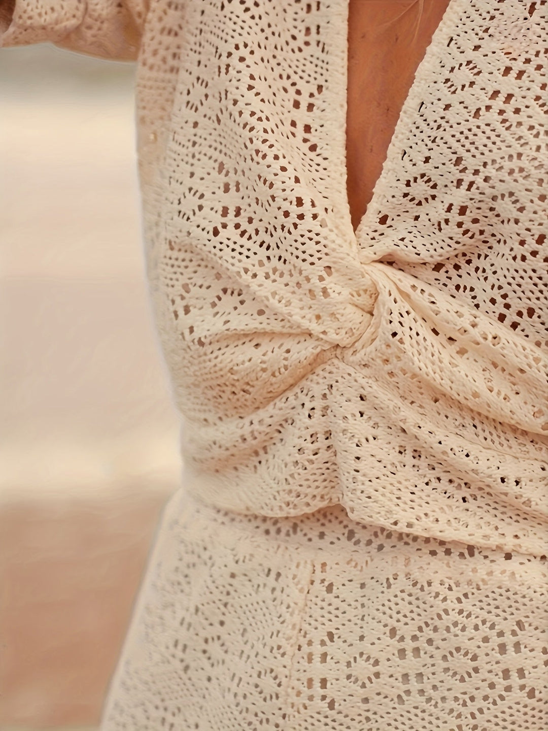 Callie - V-Neck Blouse with Asymmetric Embroidery