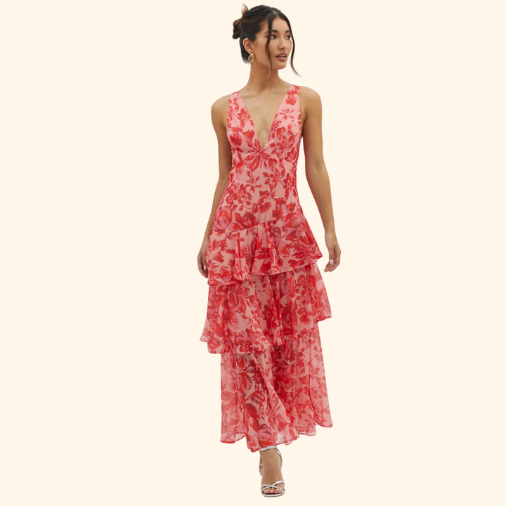 Lila - Bloom Floral Shift Midi Dress