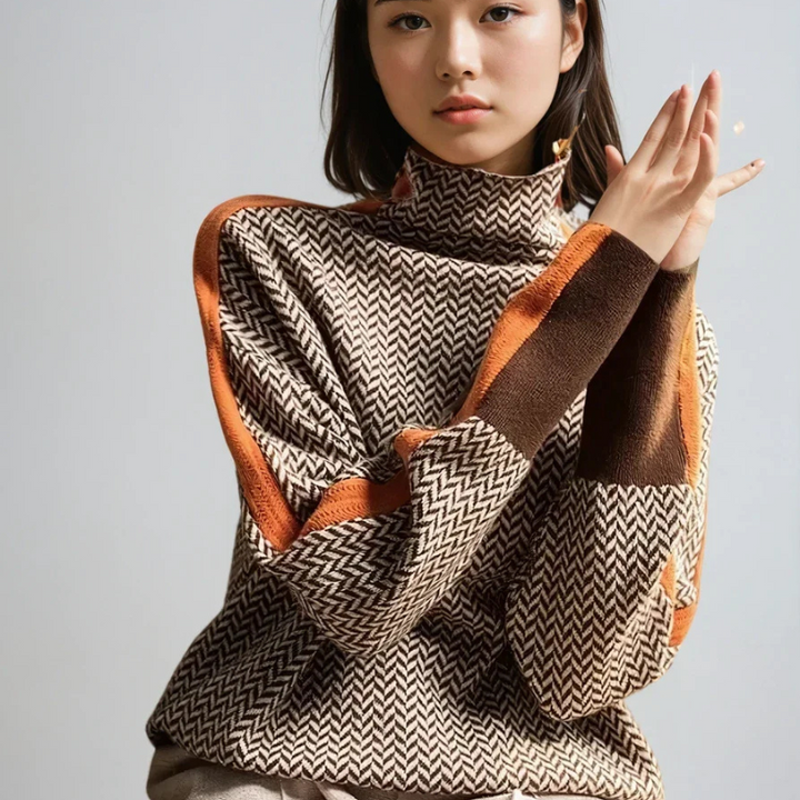 Isla - Mottled turtleneck sweater