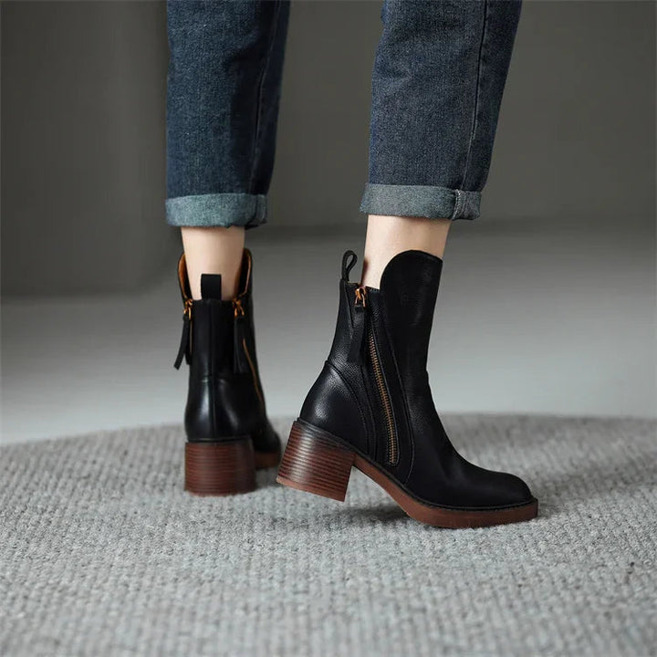 Amelia - Leather ankle boots