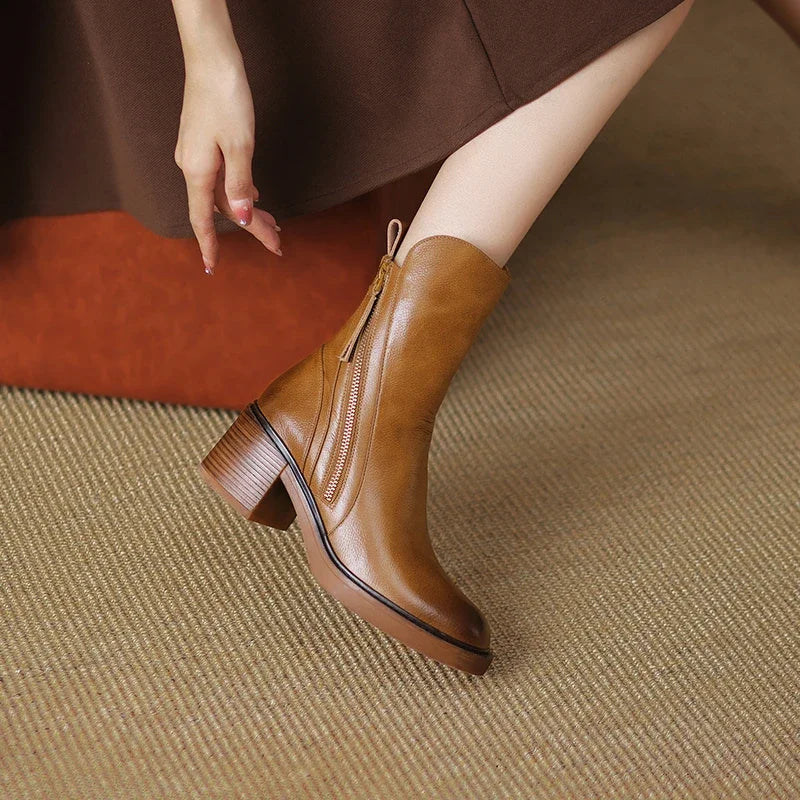 Amelia - Leather ankle boots