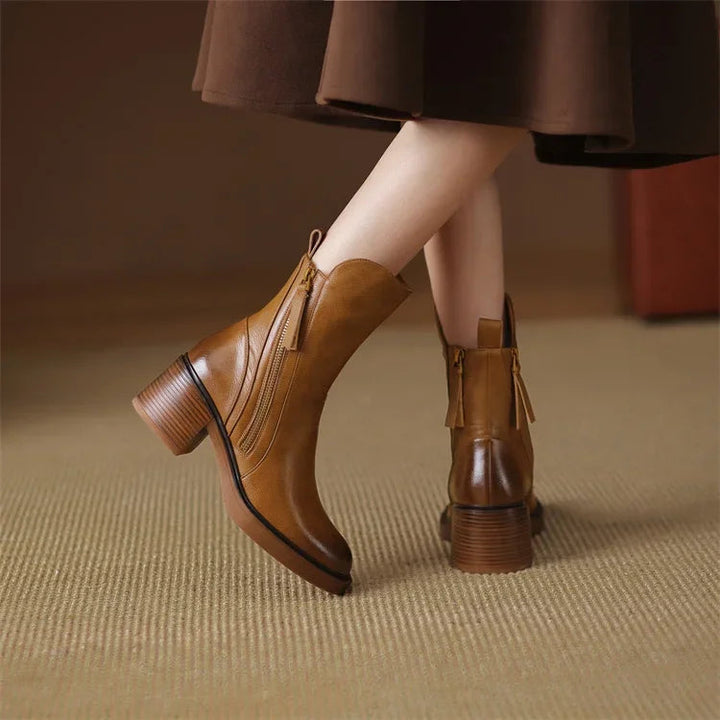 Amelia - Leather ankle boots
